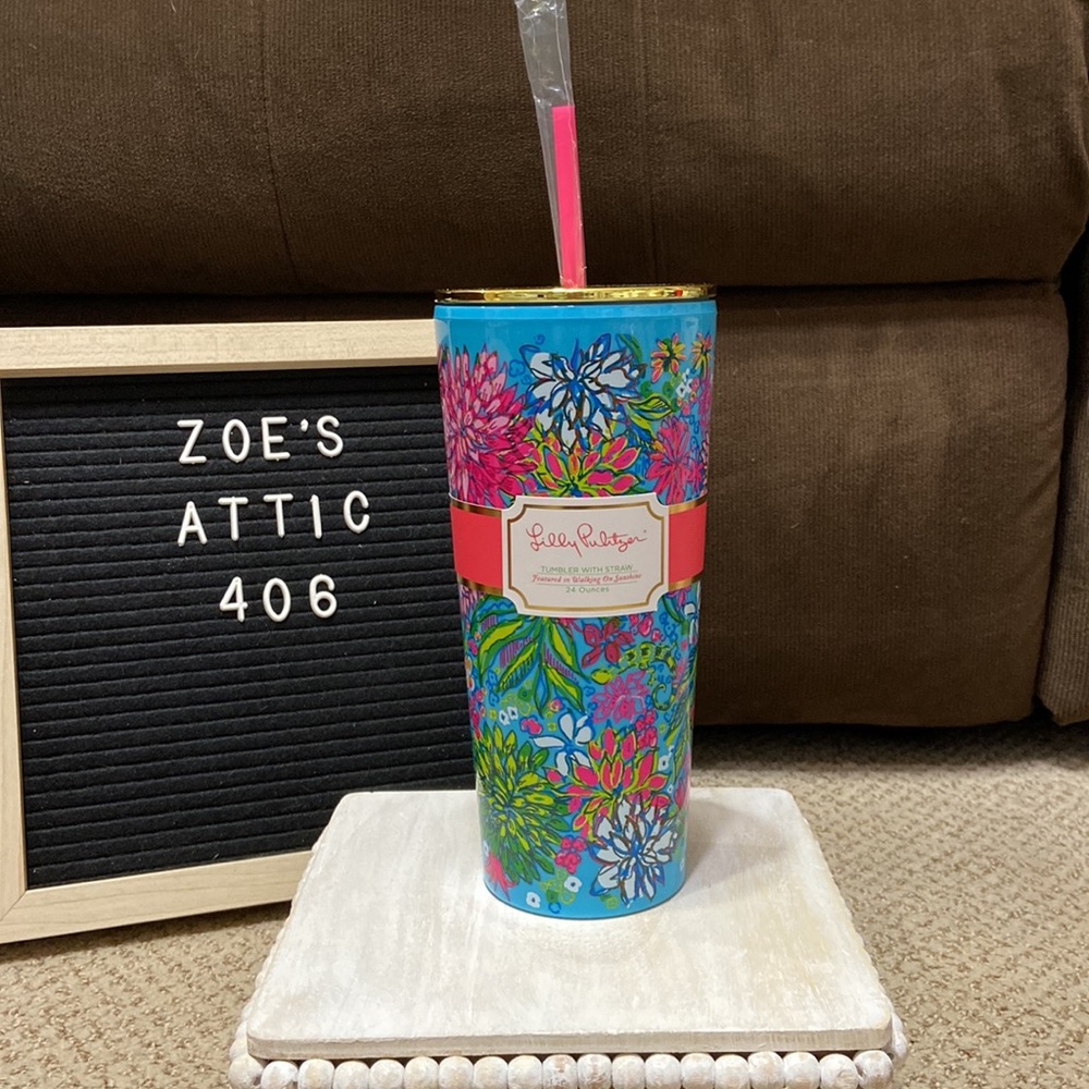 Lilly Pulitzer Tumbler With Straw